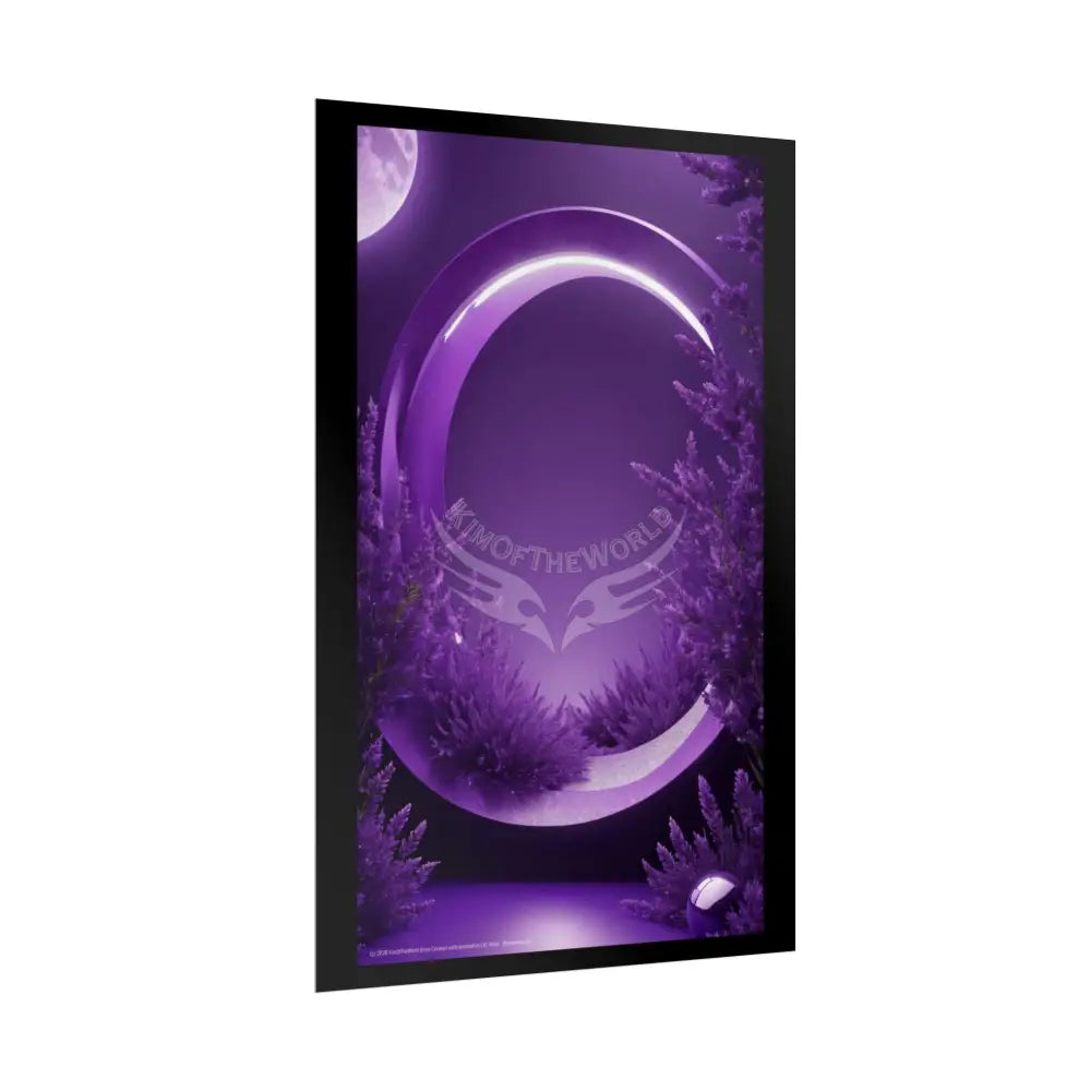Purple Fashion Advertising Rolled Poster — Deep Color-Coordinated Magazine Art Poster