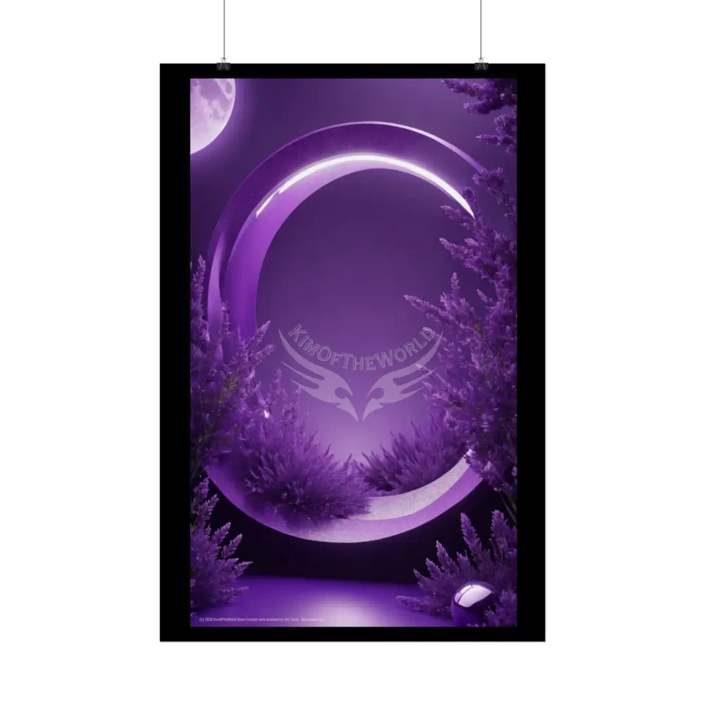 Purple Fashion Advertising Rolled Poster — Deep Color-Coordinated Magazine Art Poster