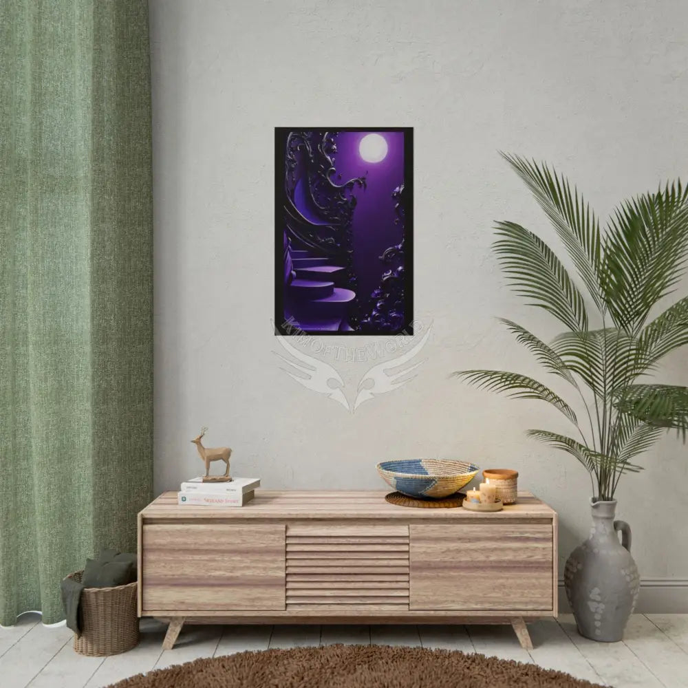 Purple Fashion Advertising Rolled Poster — Deep Color-Coordinated Magazine Art Poster