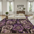 Purple Inverted Floral Tapestry Print - Large Area Rug Floor Carpet - 12ft x 10ft - (Ratio 4:3) 144’’x108’’ Rugs & Mats
