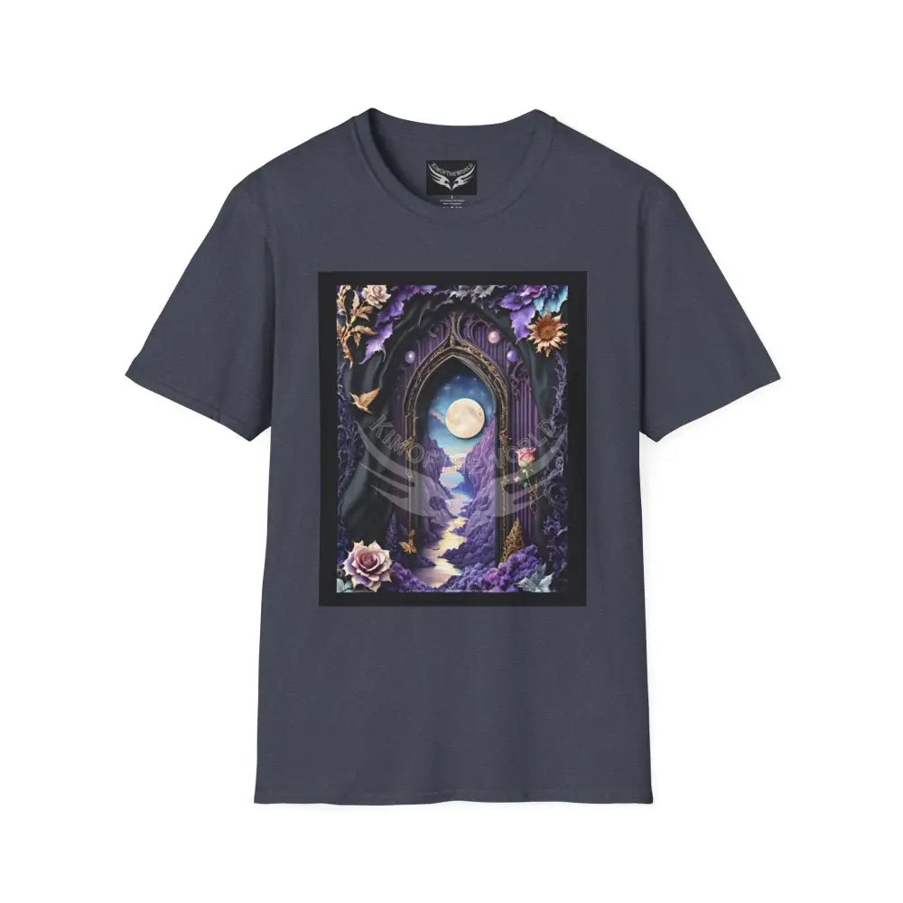 Purple Magic Doorway - Softstyle T-Shirt Heather Navy / XS T-Shirt
