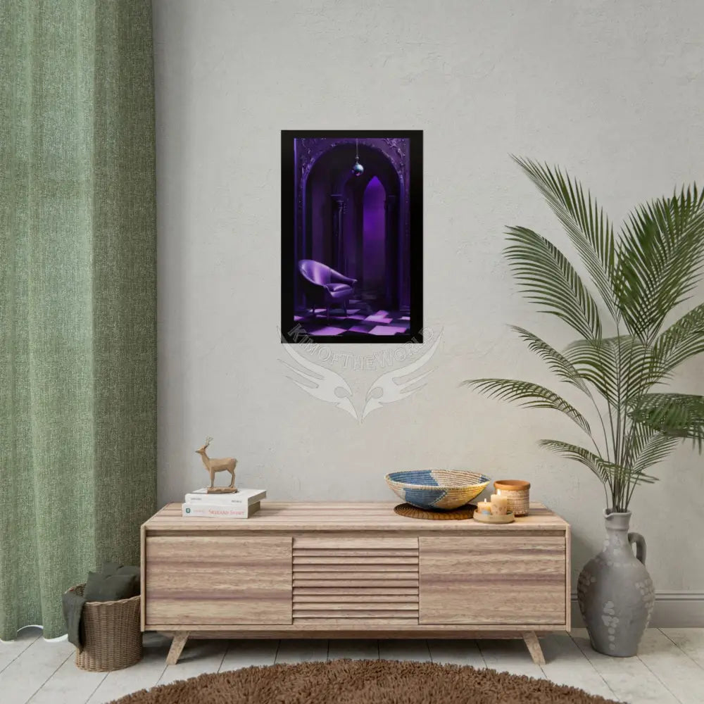 Purple Room Ambiance Rolled Poster — Deep Color-Coordinated Magazine Art Poster
