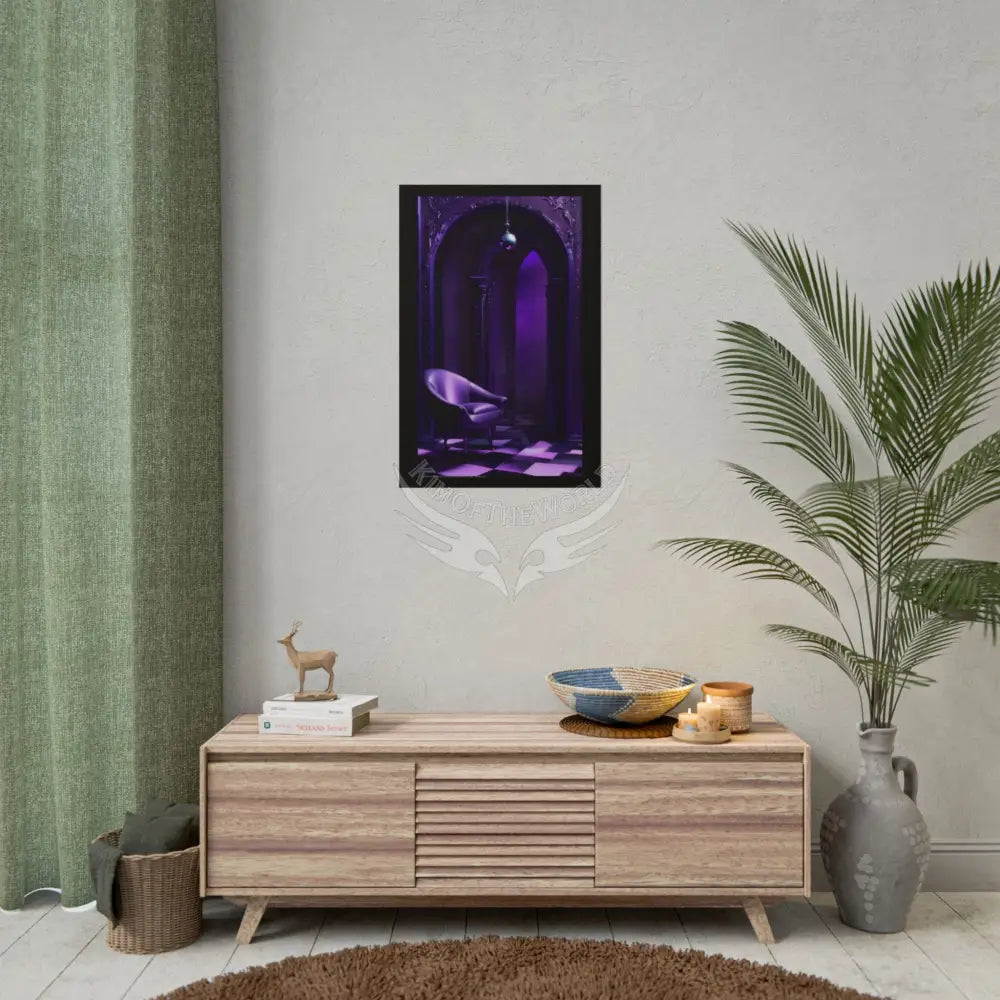 Purple Room Ambiance Rolled Poster — Deep Color-Coordinated Magazine Art Poster
