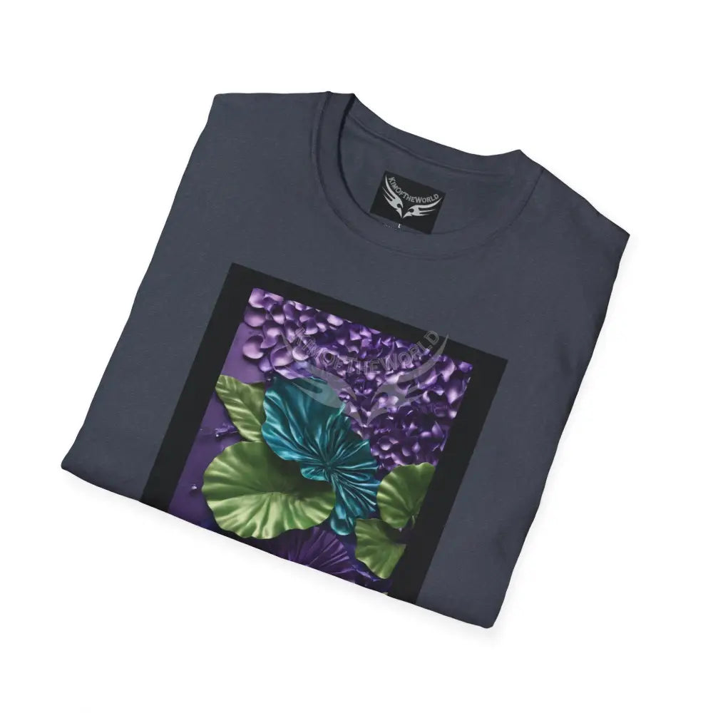 Purple Satin Flora - Softstyle T-Shirt T-Shirt