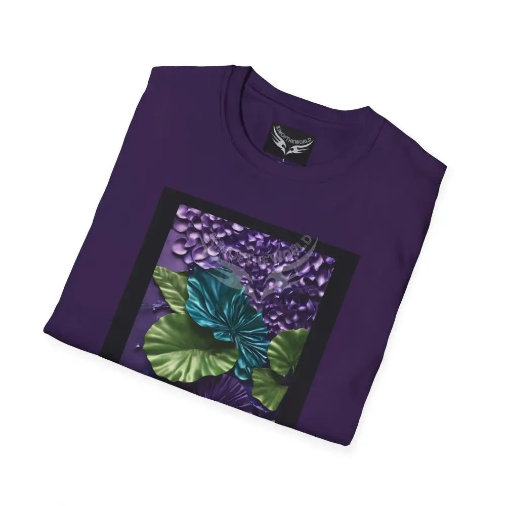 Purple Satin Flora - Softstyle T-Shirt T-Shirt