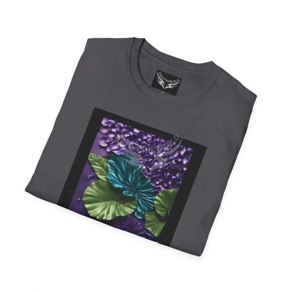 Purple Satin Flora - Softstyle T-Shirt T-Shirt