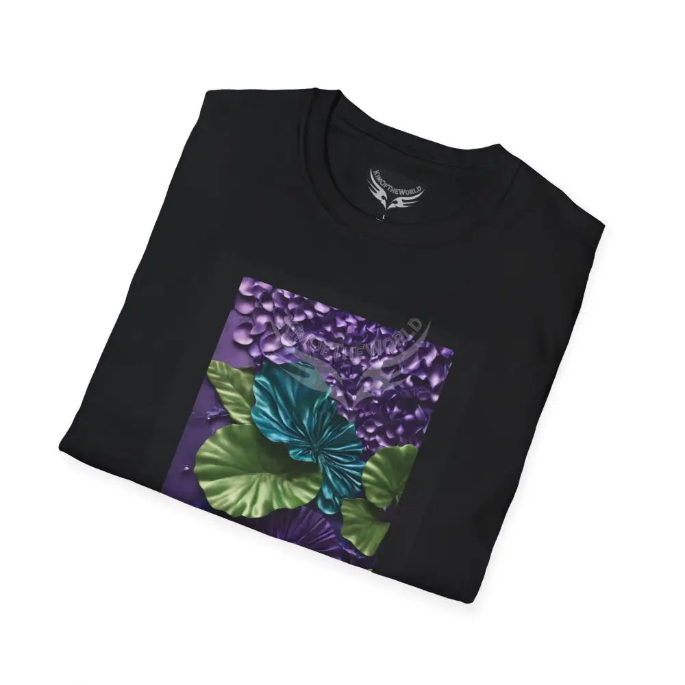 Purple Satin Flora - Softstyle T-Shirt T-Shirt