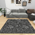 Random Text Print Gothic Area Rug Floor Carpet 8x5.3 - 96’’x64’’ - Rugs & Mats