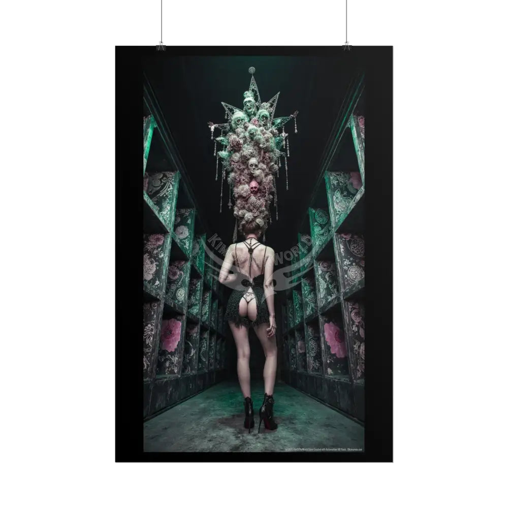 ’Rear View’ Funky Hairstyle Sexy Woman Art Print - Fantasy Girls Poster Poster