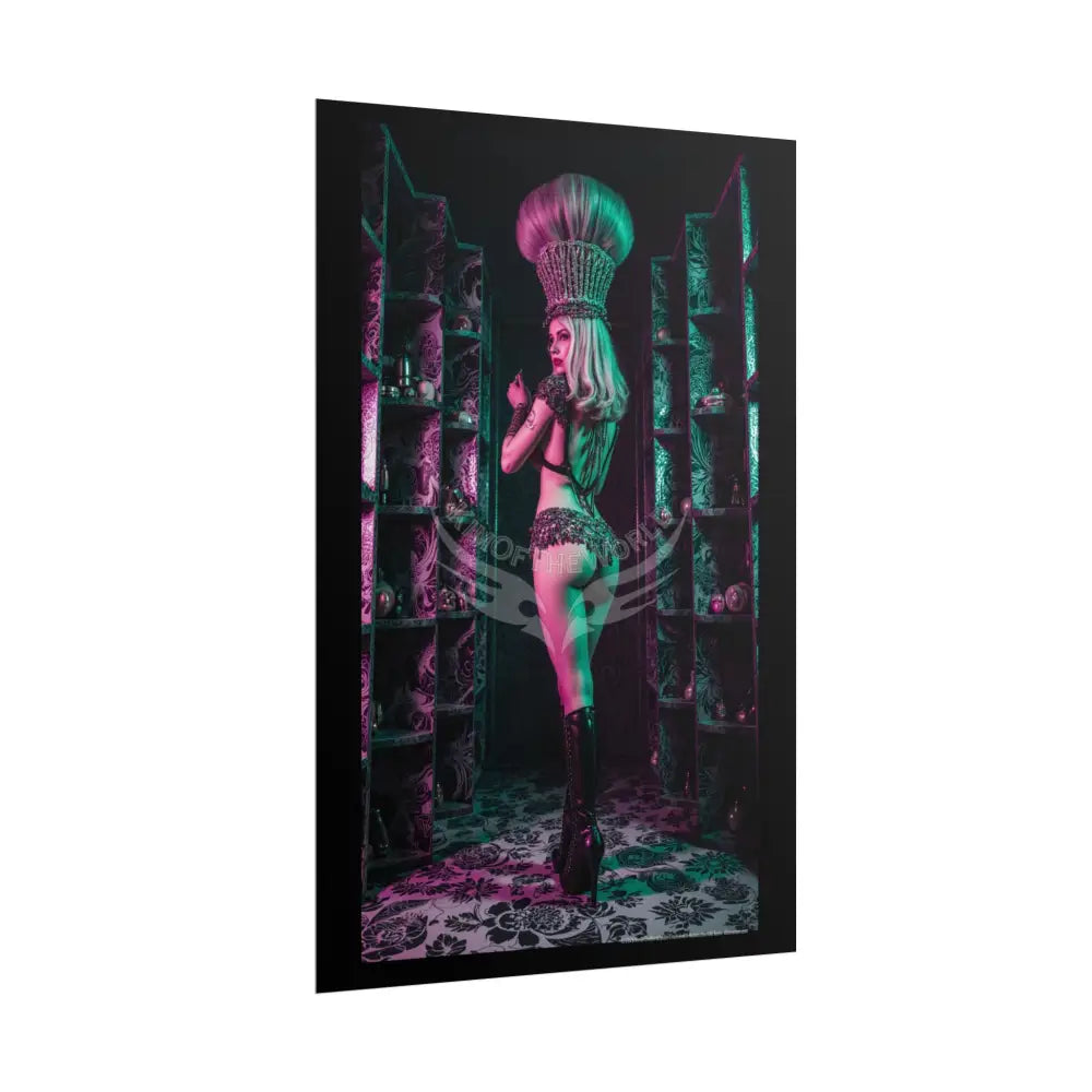 ’Rear View’ Funky Hairstyle Sexy Woman Art Print - Fantasy Girls Poster Poster