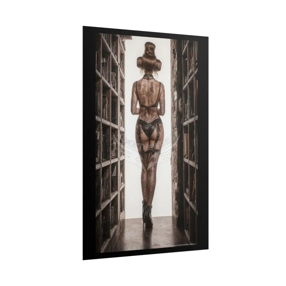 ’Rear View’ Funky Hairstyle Sexy Woman Art Print - Fantasy Girls Poster Poster