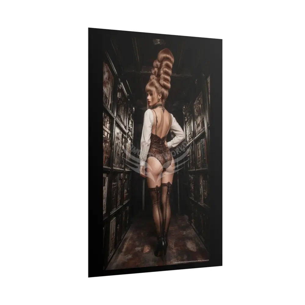 ’Rear View’ Funky Hairstyle Sexy Woman Dream Art Print - Fantasy Girls Poster Poster