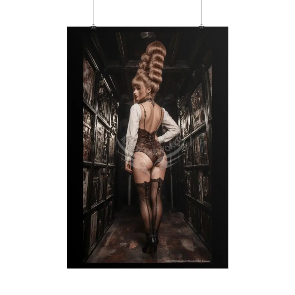 ’Rear View’ Funky Hairstyle Sexy Woman Dream Art Print - Fantasy Girls Poster Poster