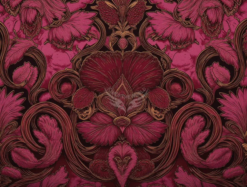 Red & Burgundy 3D Femme Damask Small Area Rug Floor Carpet 8x5.3 - 96’’x64’’ - Rugs & Mats
