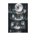 Reflections of Old Moon Clips & Other-Worldly Multi-Level Fantasy Matte Stretched Canvas Wall Art 40’’ x 60’’