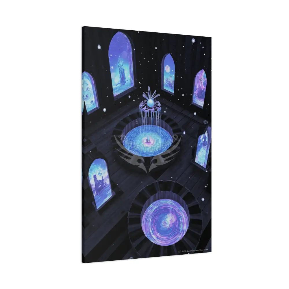 Reflections of Other-Worldly Multi-Level Fantasy Matte Stretched Canvas Wall Art Canvas