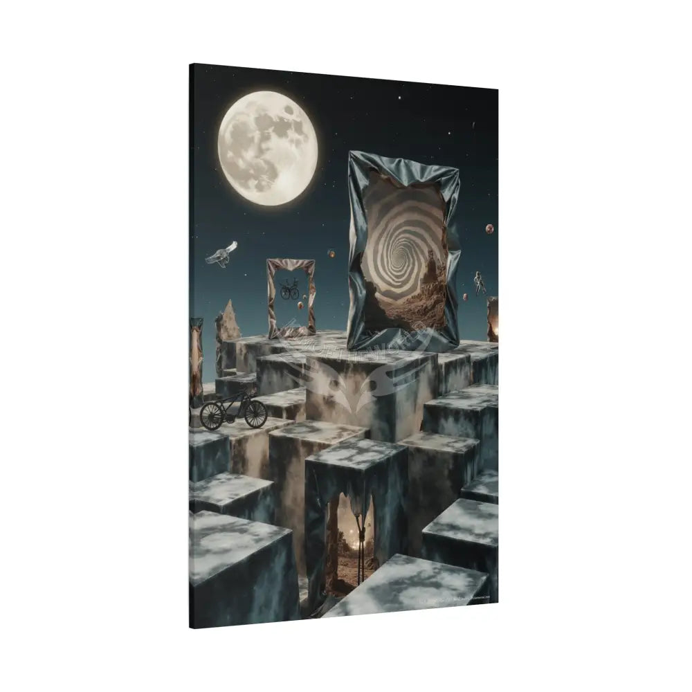 Reflections of Other-Worldly Multi-Level Fantasy Matte Stretched Canvas Wall Art Canvas