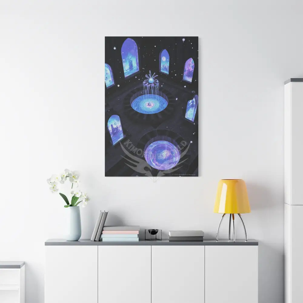 Reflections of Other-Worldly Multi-Level Fantasy Matte Stretched Canvas Wall Art Canvas