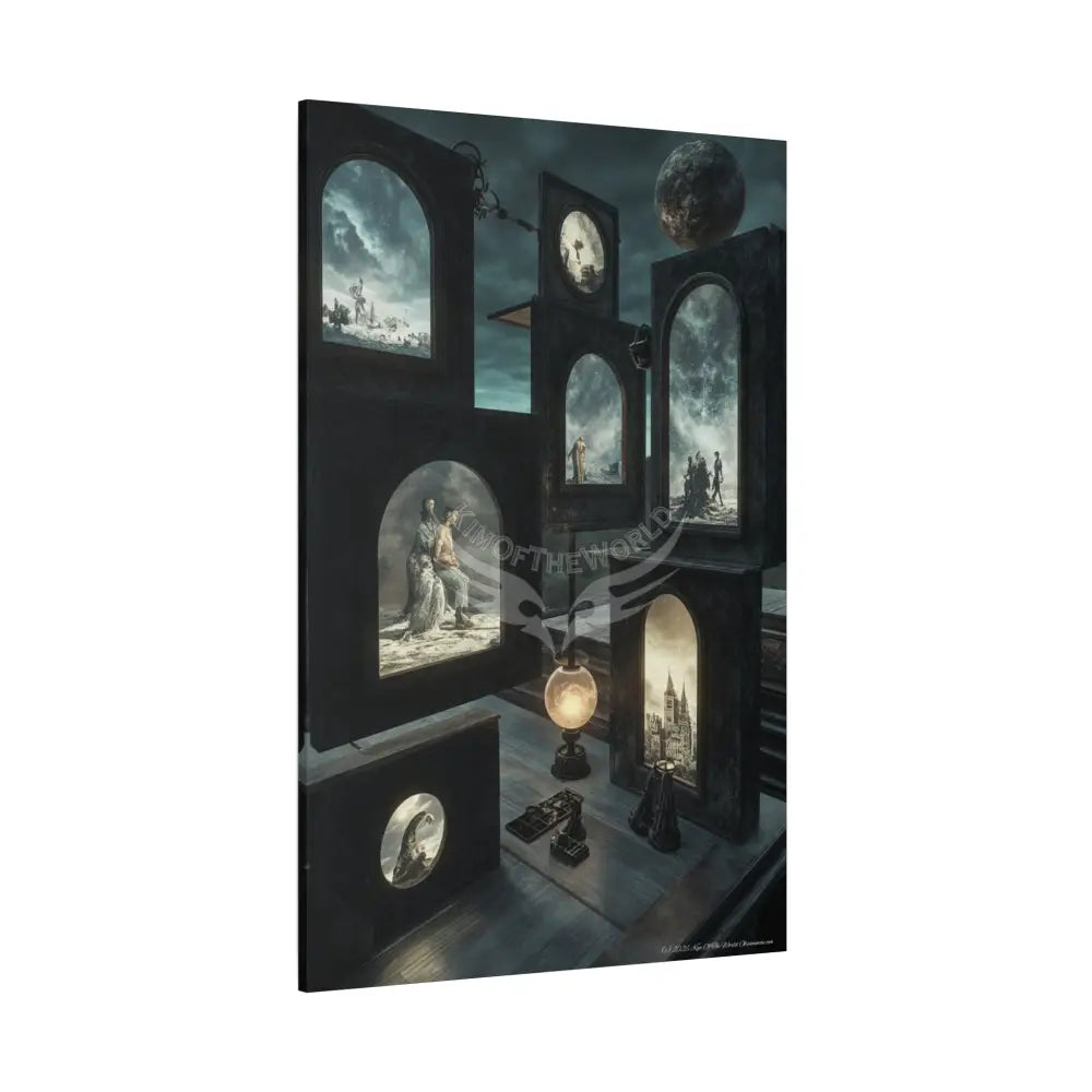 Reflections of Other-Worldly Multi-Level Fantasy Matte Stretched Canvas Wall Art 40’’ x 60’’ (Vertical) / 1.25’’ Canvas