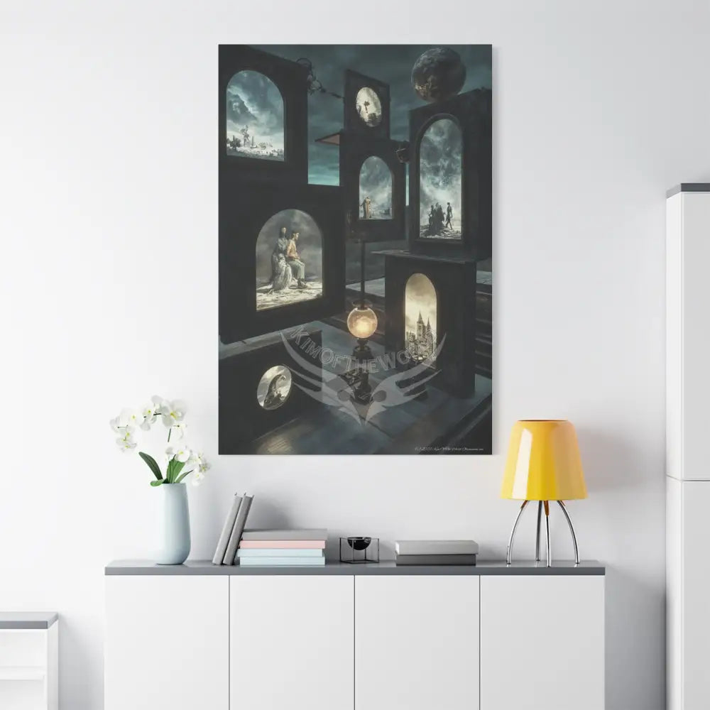 Reflections of Other-Worldly Multi-Level Fantasy Matte Stretched Canvas Wall Art 40’’ x 60’’ (Vertical) / 1.25’’ Canvas