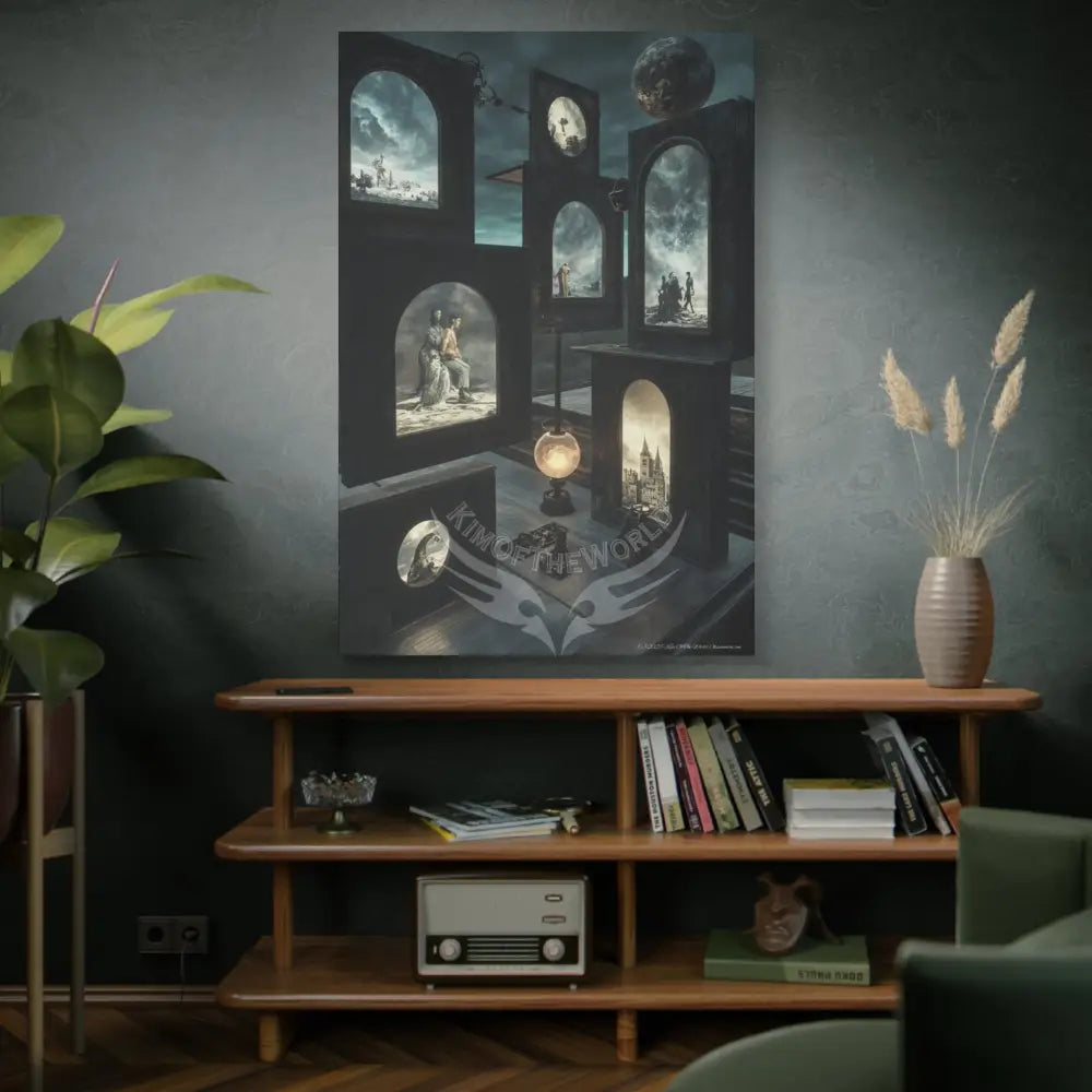 Reflections of Other-Worldly Multi-Level Fantasy Matte Stretched Canvas Wall Art 40’’ x 60’’ (Vertical) / 1.25’’ Canvas
