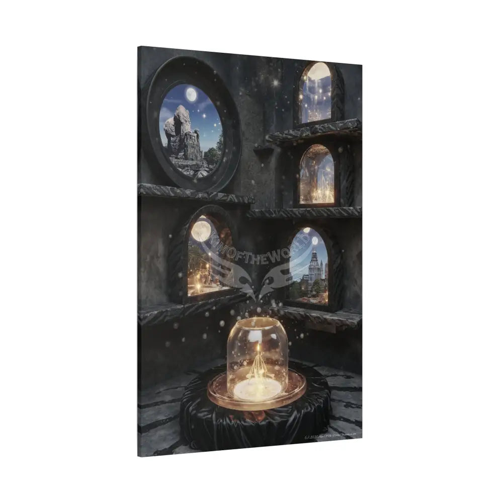 Reflections of Other-Worldly Multi-Level Fantasy Matte Stretched Canvas Wall Art 40’’ x 60’’ (Vertical) / 1.25’’ Canvas