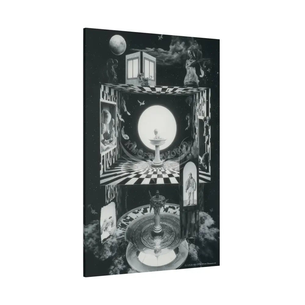 Reflections of Other-Worldly Multi-Level Fantasy Matte Stretched Canvas Wall Art 40’’ x 60’’ (Vertical) / 1.25’’ Canvas