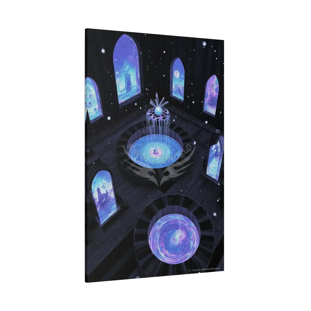 Reflections of Other-Worldly Multi-Level Fantasy Matte Stretched Canvas Wall Art Canvas