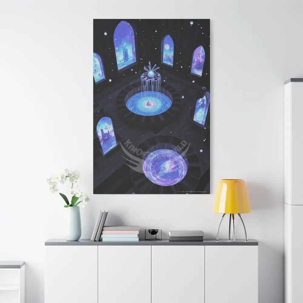 Reflections of Other-Worldly Multi-Level Fantasy Matte Stretched Canvas Wall Art Canvas