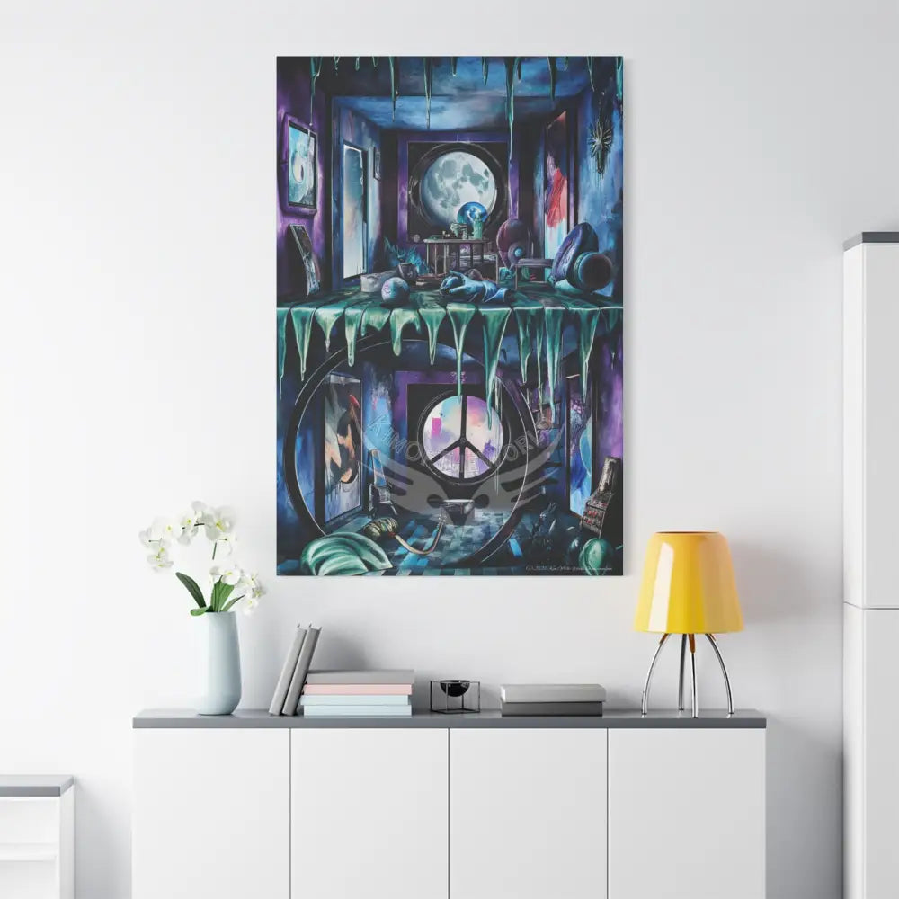 Reflections of Universe & Other-Worldly Multi-Level Fantasy Matte Stretched Canvas Wall Art 40’’ x 60’’ (Vertical)