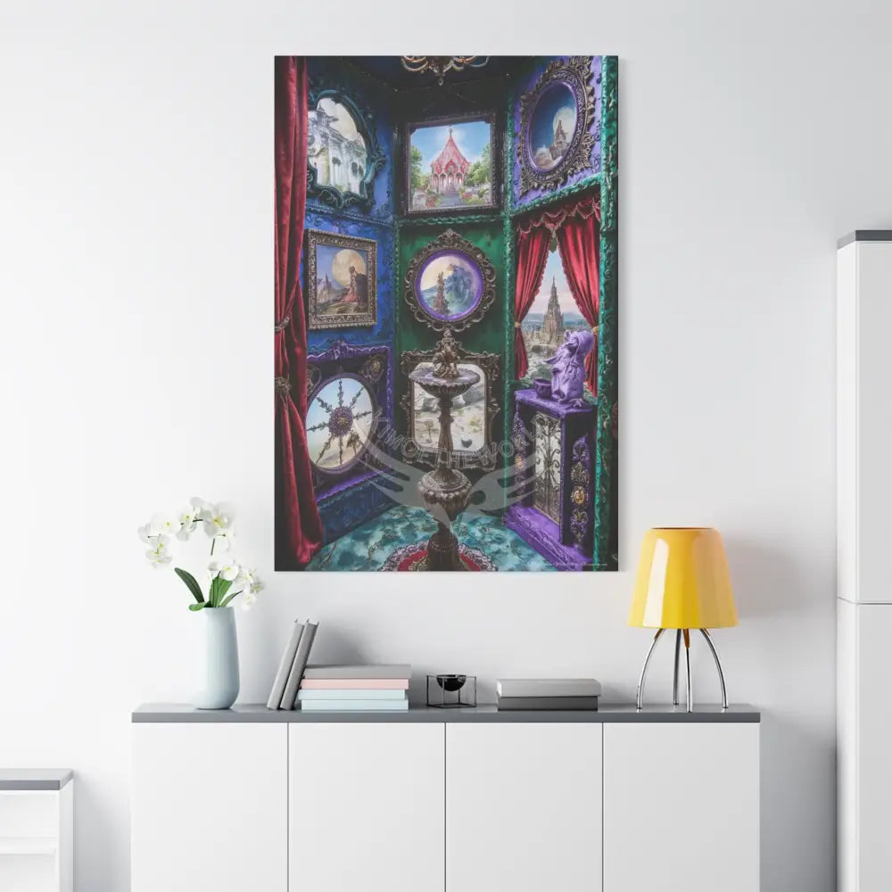 Reflections of Universe & Other-Worldly Multi-Level Fantasy Matte Stretched Canvas Wall Art 40’’ x 60’’ (Vertical)