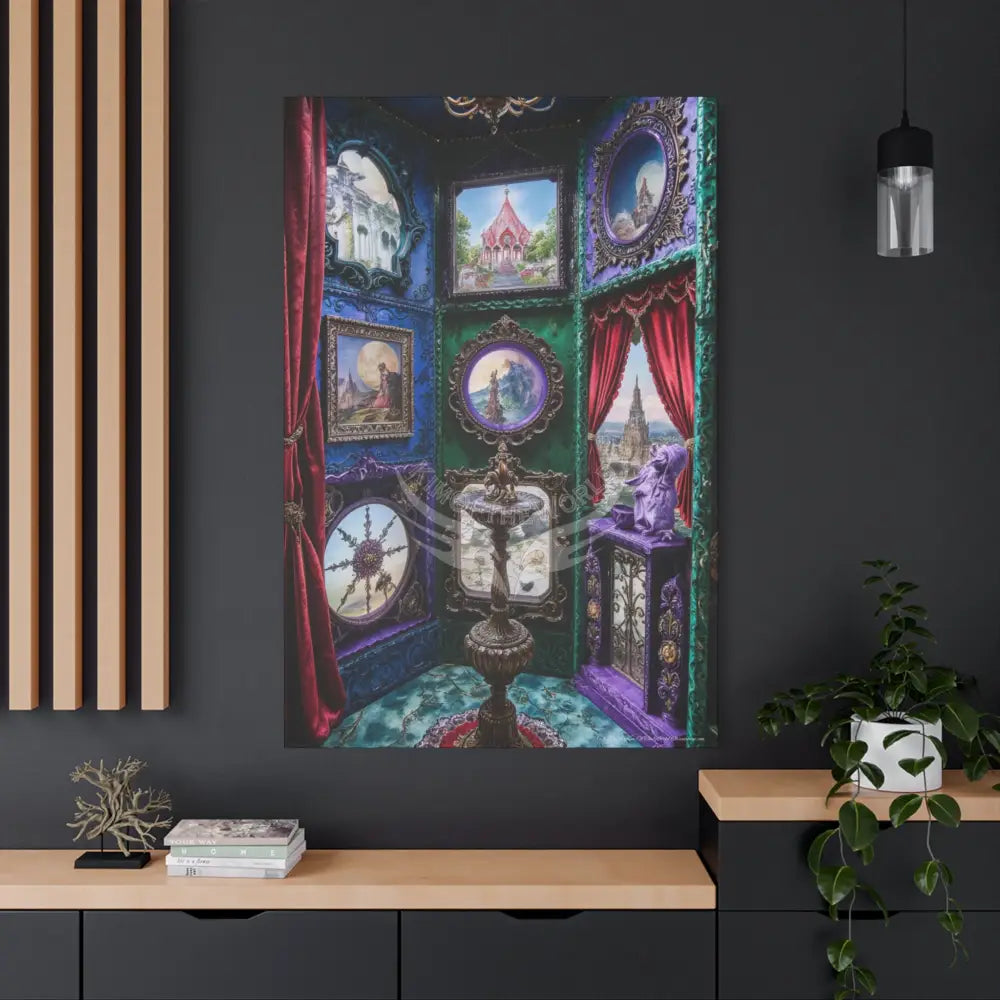 Reflections of Universe & Other-Worldly Multi-Level Fantasy Matte Stretched Canvas Wall Art 40’’ x 60’’ (Vertical)