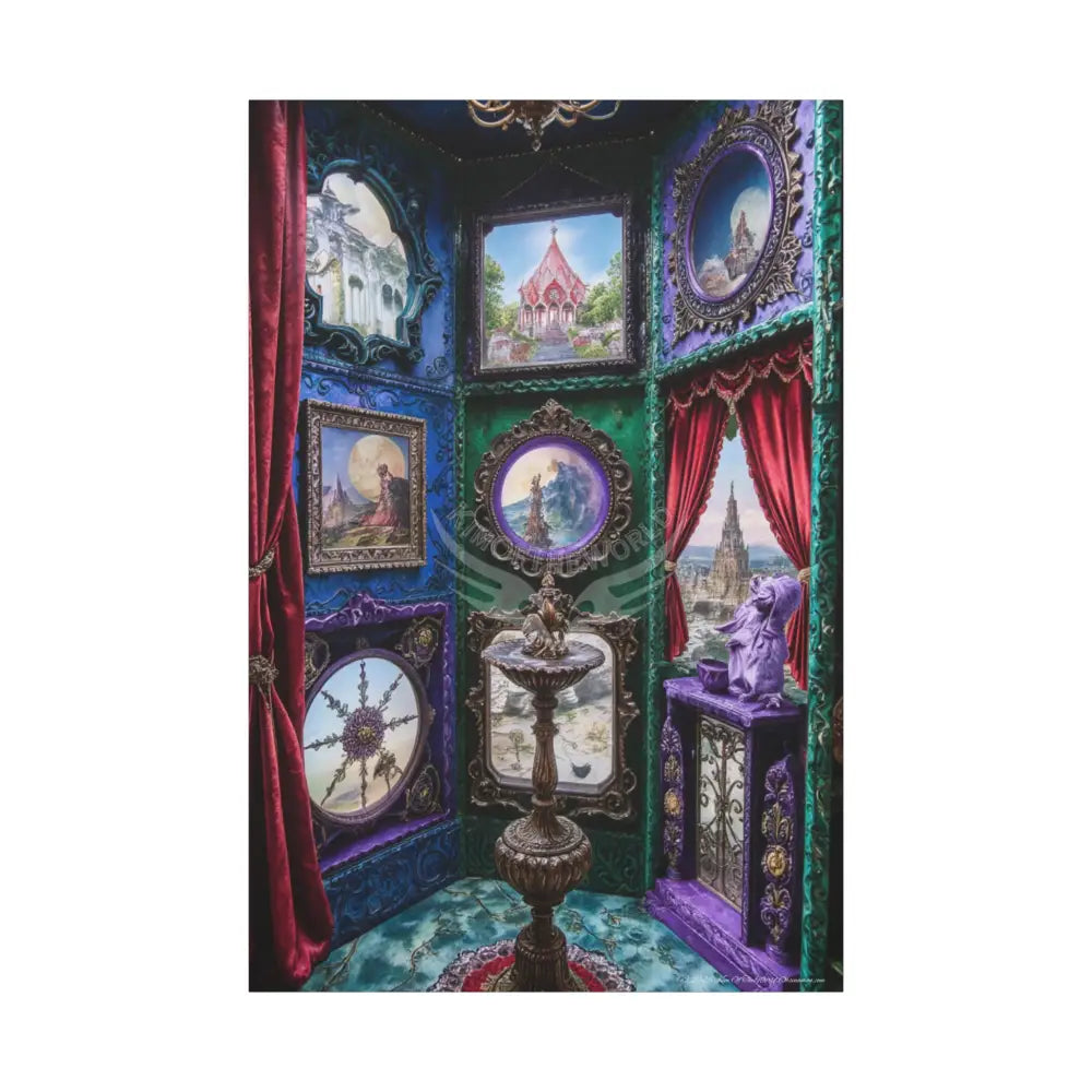 Reflections of Universe & Other-Worldly Multi-Level Fantasy Matte Stretched Canvas Wall Art 40’’ x 60’’ (Vertical)