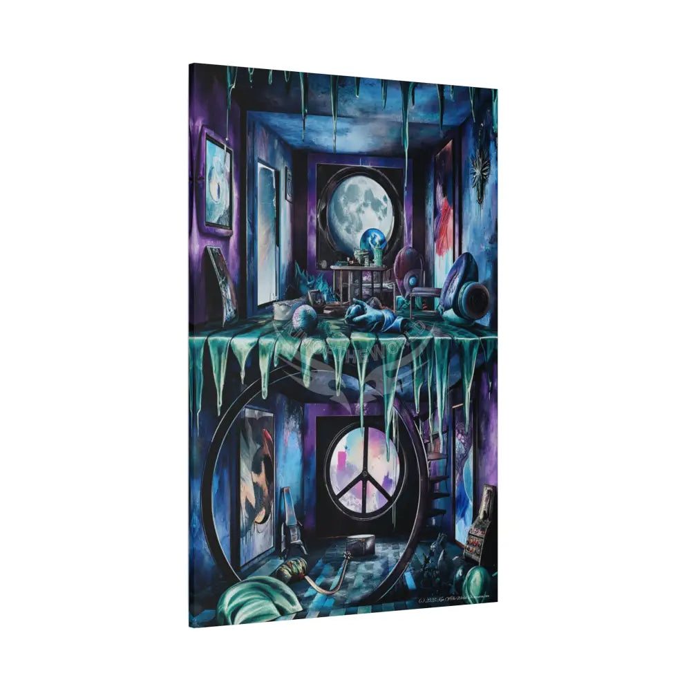 Reflections of Universe & Other-Worldly Multi-Level Fantasy Matte Stretched Canvas Wall Art 40’’ x 60’’ (Vertical)