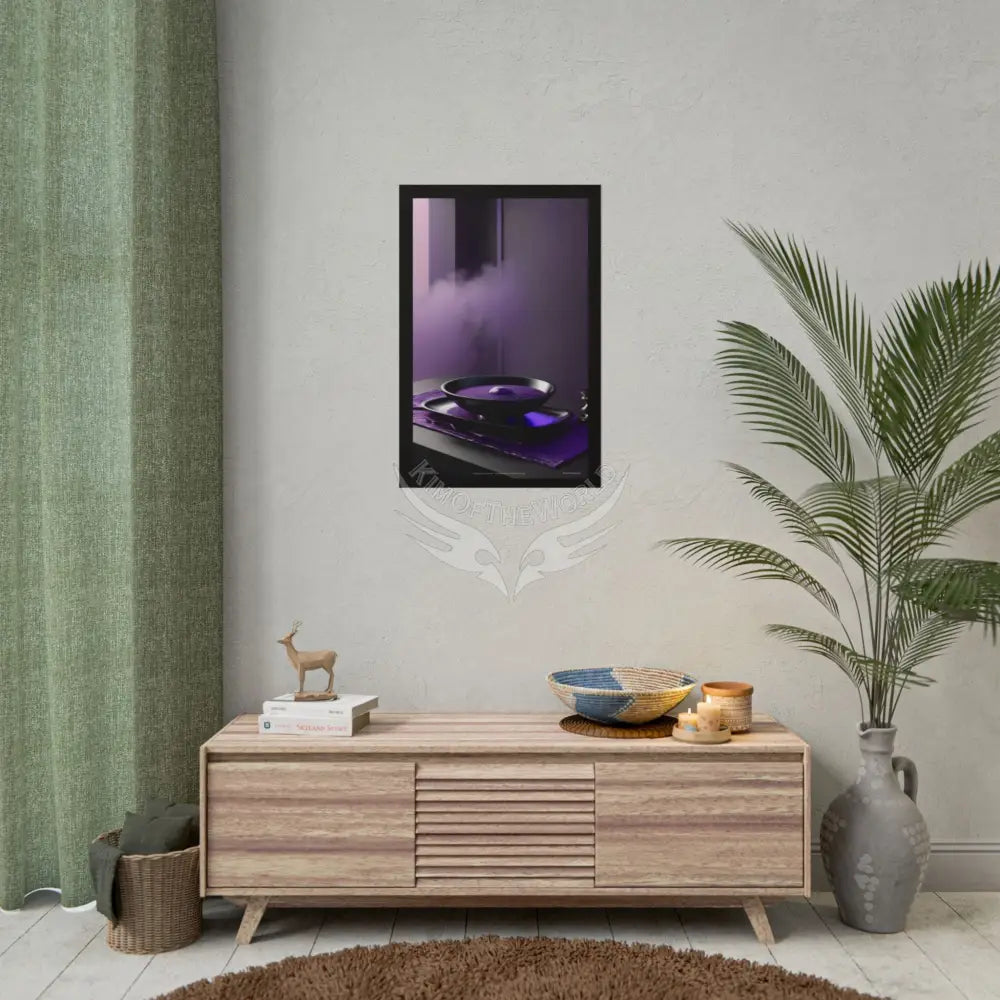 Restaurant Satin Color Combo Fine Dining Art Framable Iridescent Deep Purple Kitchen Décor Poster Mix & Match Set Poster