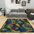 Retro 3D Green and Blue Design Area Rug Floor Carpet 8x5.3 - 96’’x64’’ - Rugs & Mats