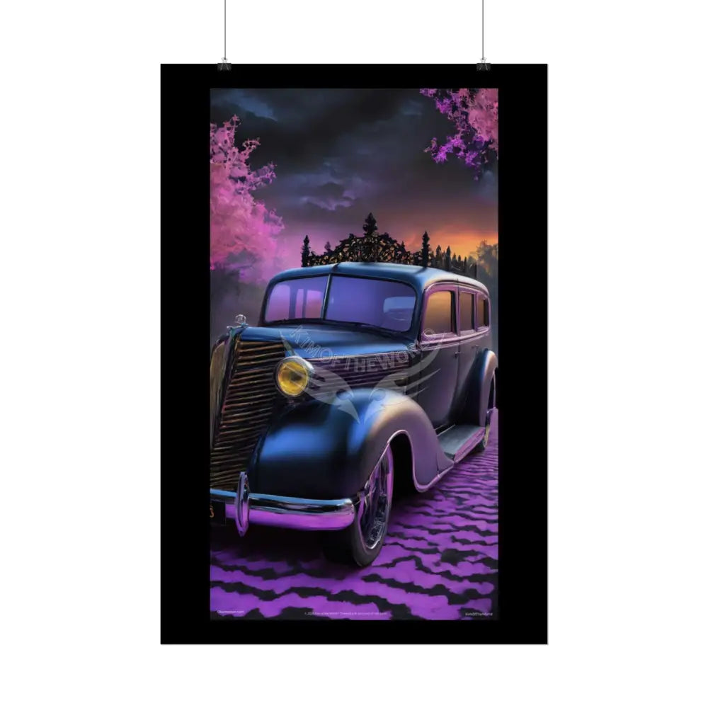 Retro Auto Flash & Flare Lace Gothic Art Poster – Iridescent Cars & Lace Rolled Poster Set Poster pieces Poster