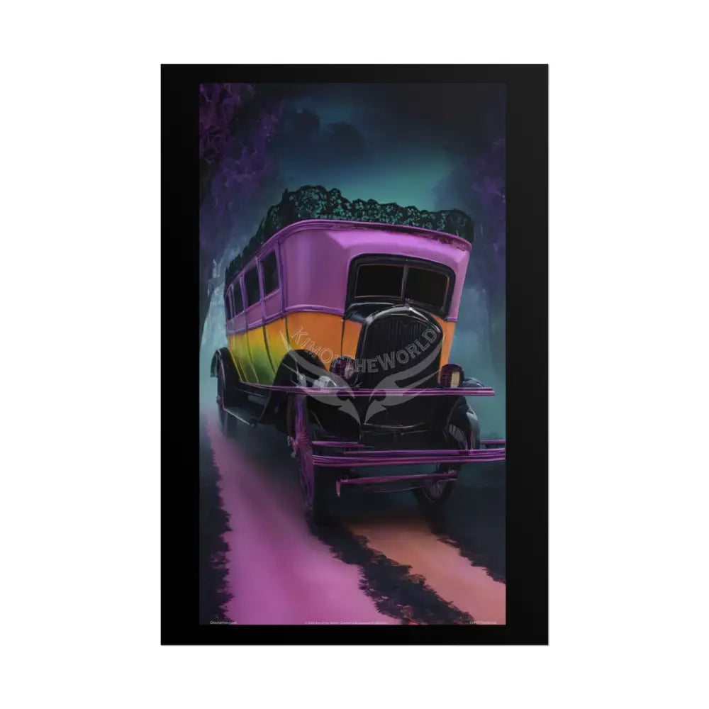 Retro Auto Flash & Flare Lace Gothic Art Poster – Iridescent Cars & Lace Rolled Poster Set Poster pieces 20″ x 30″