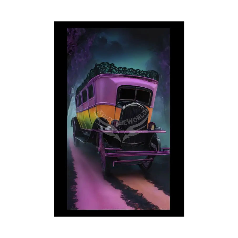 Retro Auto Flash & Flare Lace Gothic Art Poster – Iridescent Cars & Lace Rolled Poster Set Poster pieces 20″ x 30″