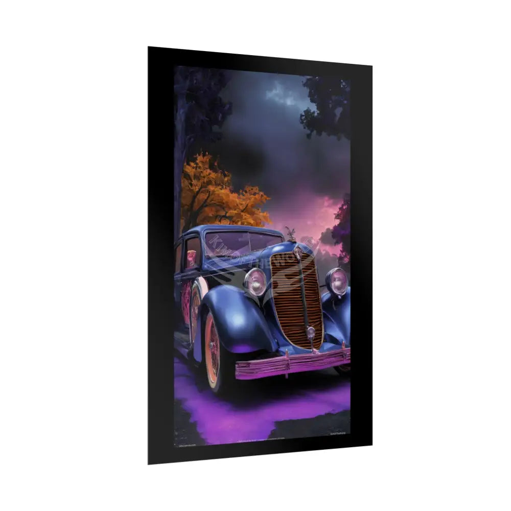 Retro Auto Flash & Flare Lace Gothic Art Poster – Iridescent Cars & Lace Rolled Poster Set Poster pieces Poster