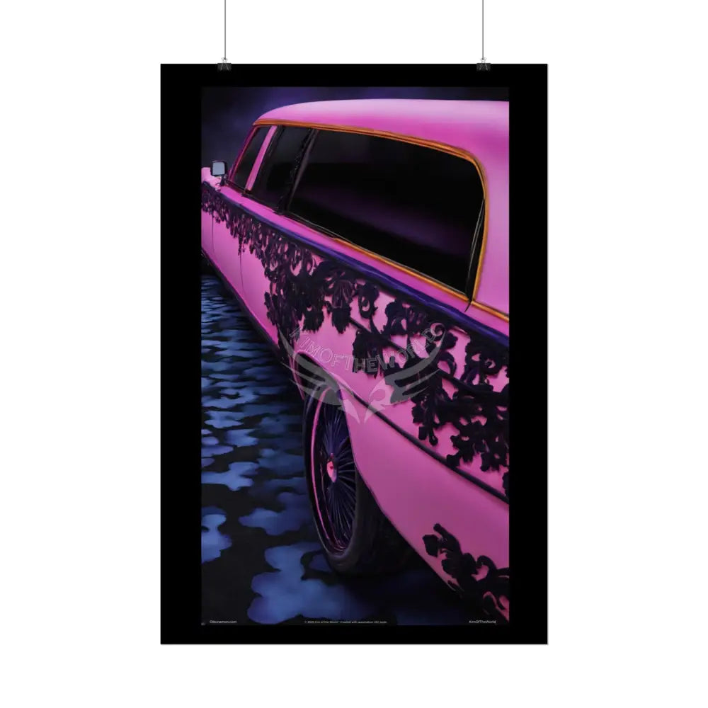 Retro Auto Flash & Flare Lace Gothic Art Poster – Iridescent Cars & Lace Rolled Poster Set Poster pieces Poster