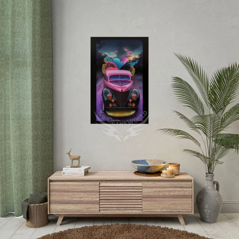 Retro Auto Flash & Flare Lace Gothic Art Poster – Iridescent Cars & Lace Rolled Poster Set Poster pieces Poster