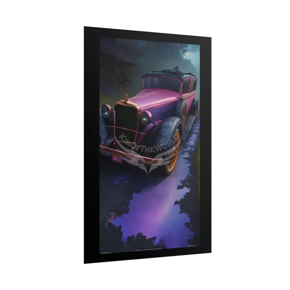 Retro Auto Flash & Flare Lace Gothic Art Poster – Iridescent Cars & Lace Rolled Poster Set Poster pieces Poster