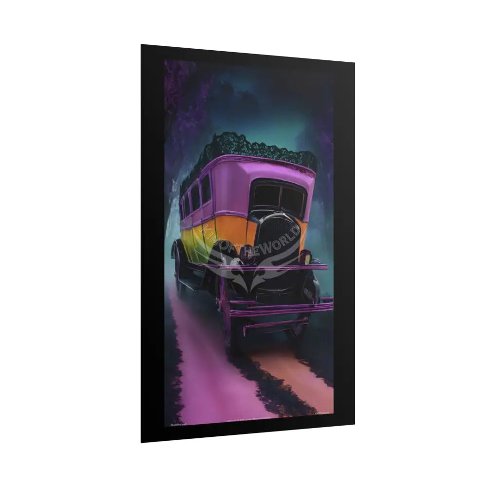 Retro Auto Flash & Flare Lace Gothic Art Poster – Iridescent Cars & Lace Rolled Poster Set Poster pieces Poster