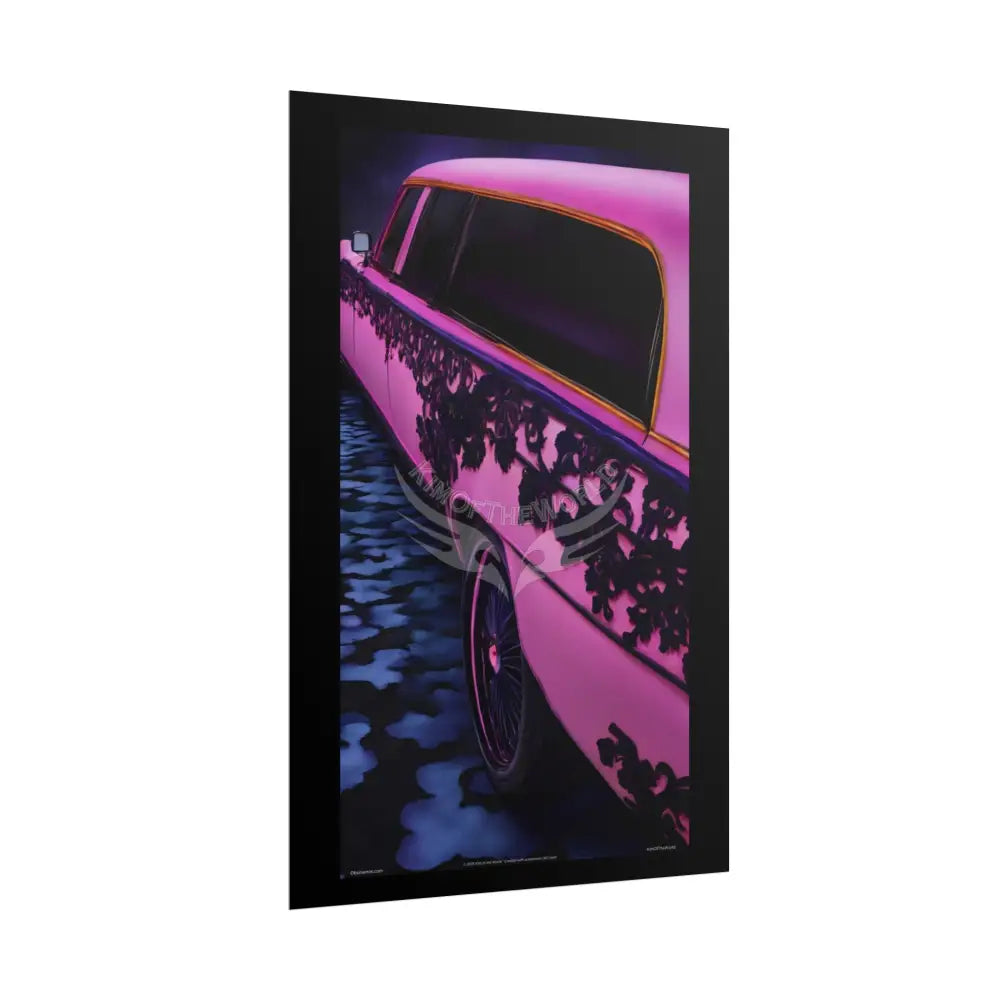 Retro Auto Flash & Flare Lace Gothic Art Poster – Iridescent Cars & Lace Rolled Poster Set Poster pieces Poster