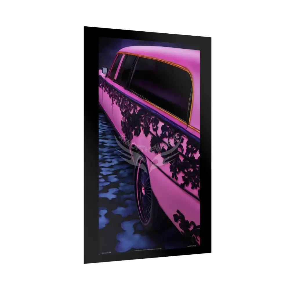 Retro Auto Flash & Flare Lace Gothic Art Poster – Iridescent Cars & Lace Rolled Poster Set Poster pieces Poster