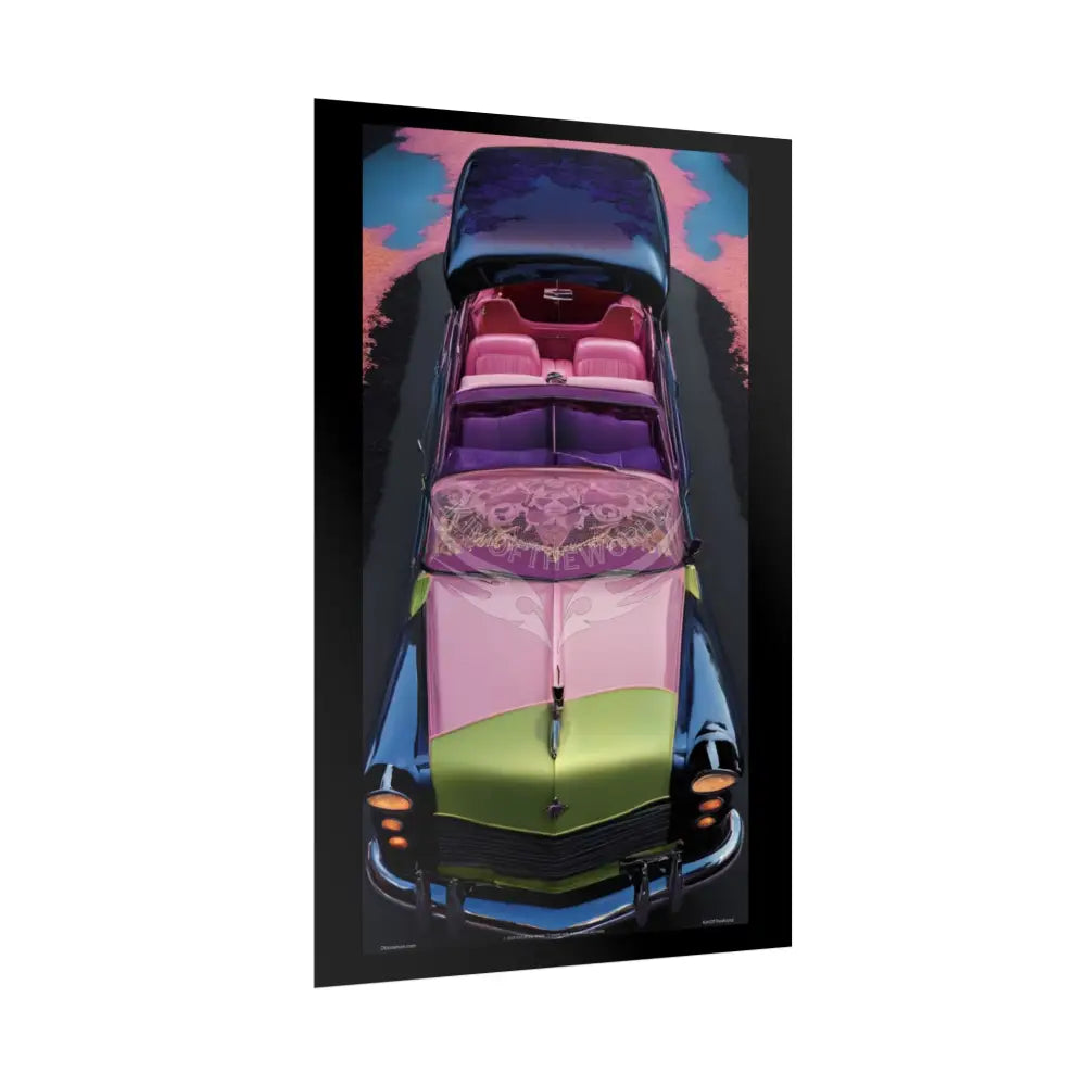 Retro Auto Flash & Flare Lace Gothic Art Poster – Iridescent Cars & Lace Rolled Poster Set Poster pieces Poster
