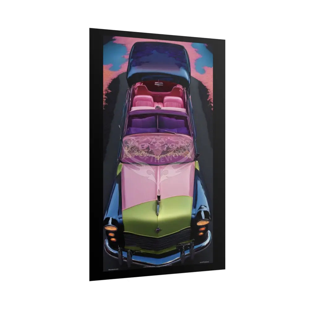 Retro Auto Flash & Flare Lace Gothic Art Poster – Iridescent Cars & Lace Rolled Poster Set Poster pieces Poster