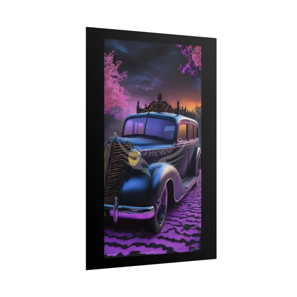 Retro Auto Flash & Flare Lace Gothic Art Poster – Iridescent Cars & Lace Rolled Poster Set Poster pieces Poster