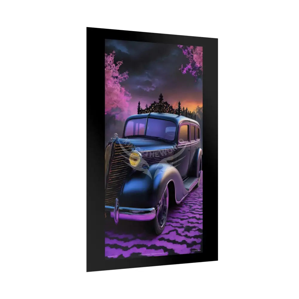 Retro Auto Flash & Flare Lace Gothic Art Poster – Iridescent Cars & Lace Rolled Poster Set Poster pieces Poster